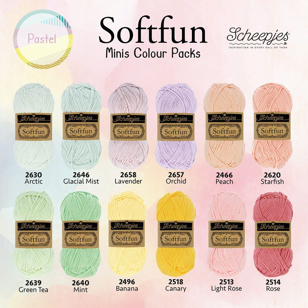 Scheepjes Softfun Colour Pack Pastel 12x20g